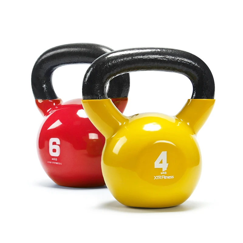 Neoprene Kettle Bell Cast Iron Weights Gym Fitness Dipping Vinyl Kettlebell Set