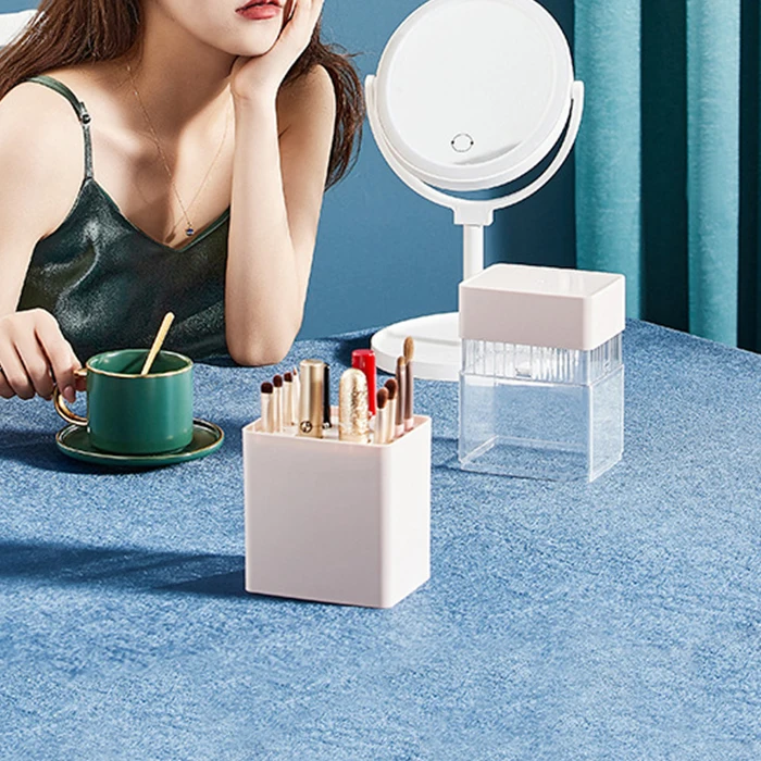 clear window cap Dust-proof Brush Storage Artist Brushes Travel cosmetic Bag Stand-up Makeup Cup Brush Holder