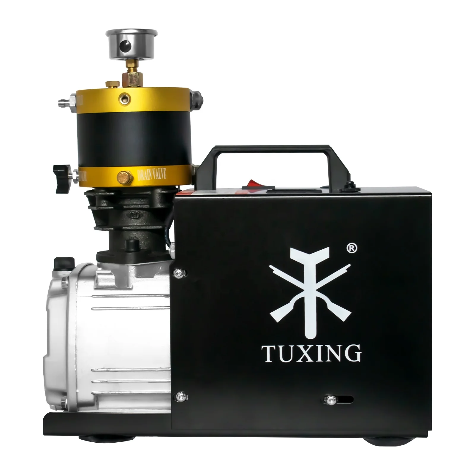 Tuxing Portable 4500psi High Pressure 300bar Manual Stop PCP Air Compressor