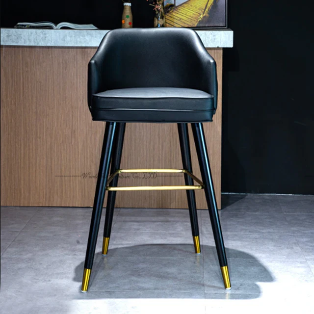 New Design Dining Chair And Bar Stool Leather Upholstered Dining Chair Popular Dining Kitchen Counter Height Bar Stool Chair