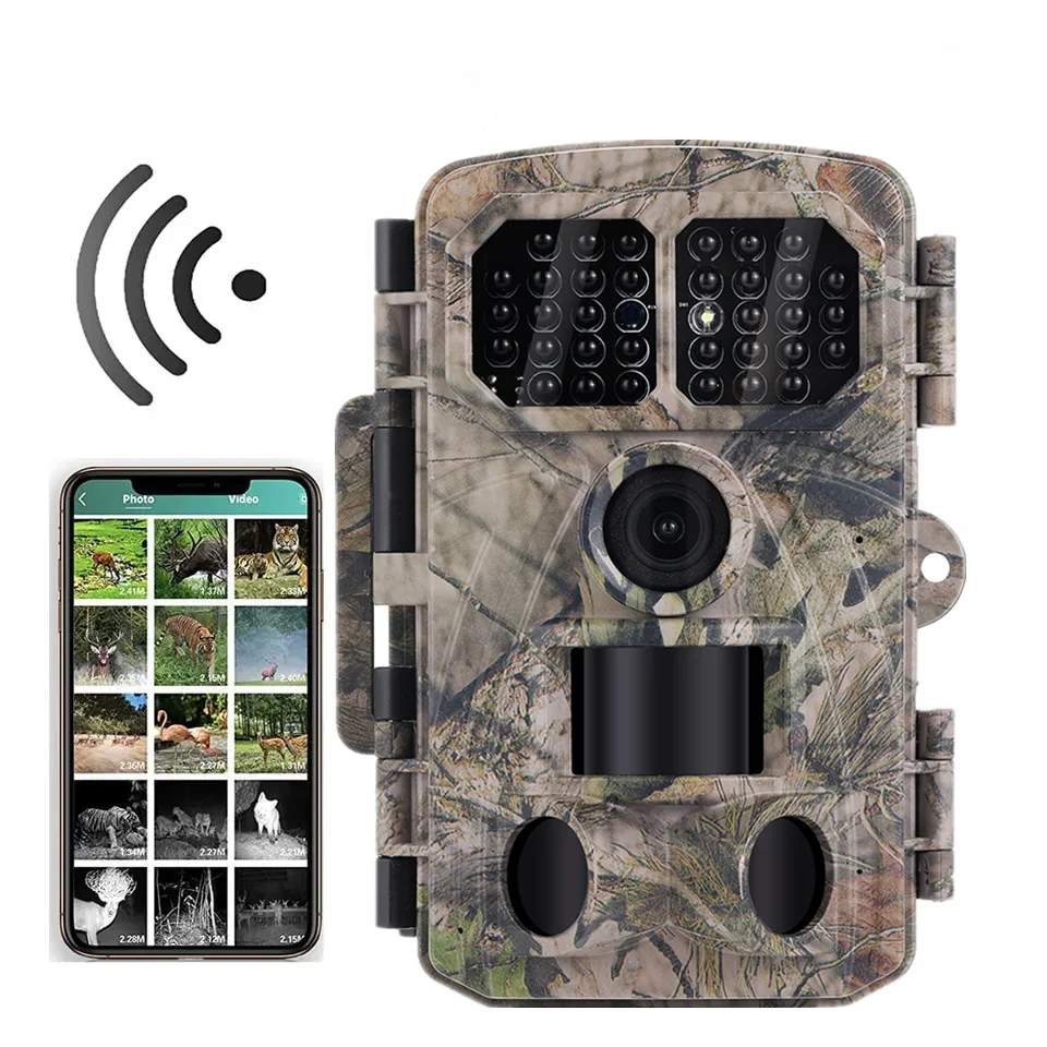 IP65 4K 48MP  Wildlife Hunting Camera Support Bluetooth and WIFI with Distance 100m