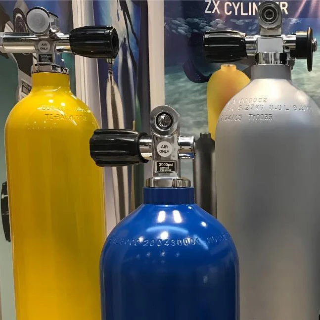 ZX S80 S40 S53 S63 S06 S19 aluminum scuba tanks TPED/DOT diving dive tank oxygen cylinder for sale swimming