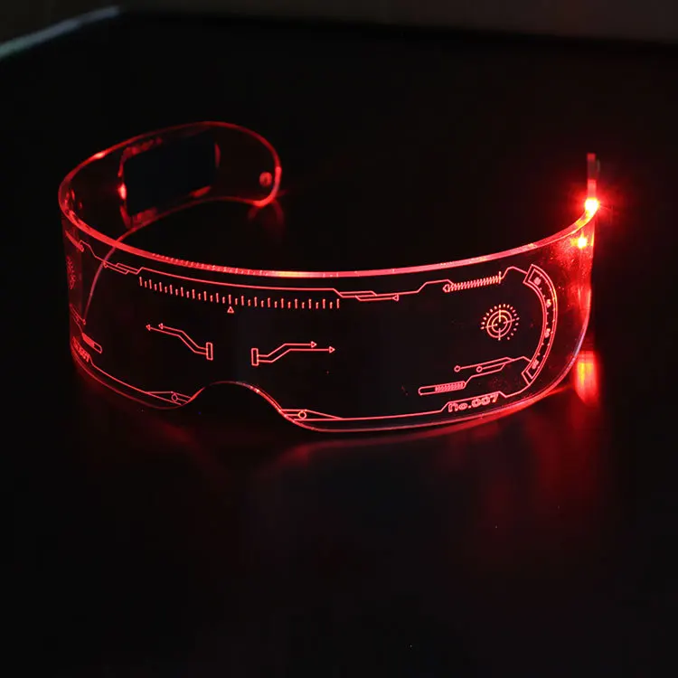 Colorful Led Light Up Party Glasses Cyberpunk Glasses For Costume Cosplay Halloween Bar Club Party Concert Live