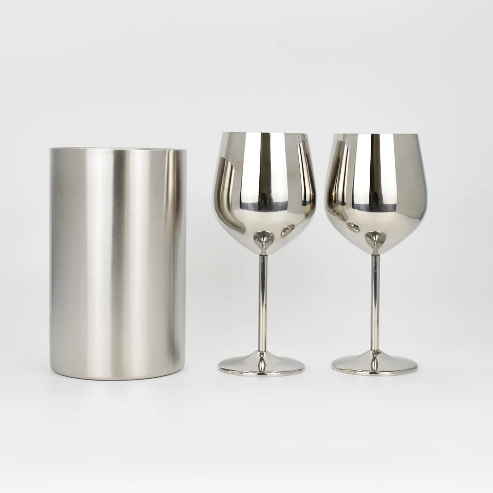 Popular For Wine Lover Stainless Steel Champagne Buckets Wine Cooler Ice Bucket Wine Chiller