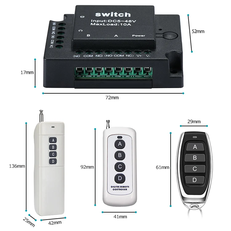 1km shenzhen remote controls rf 433mhz remote on off switch controller receiver long range rf wireless remote control 12v switch