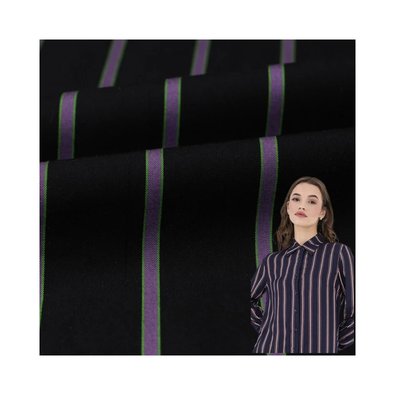 High Quality 100% TEL 40S YARN-DYED FABRIC For Shirts