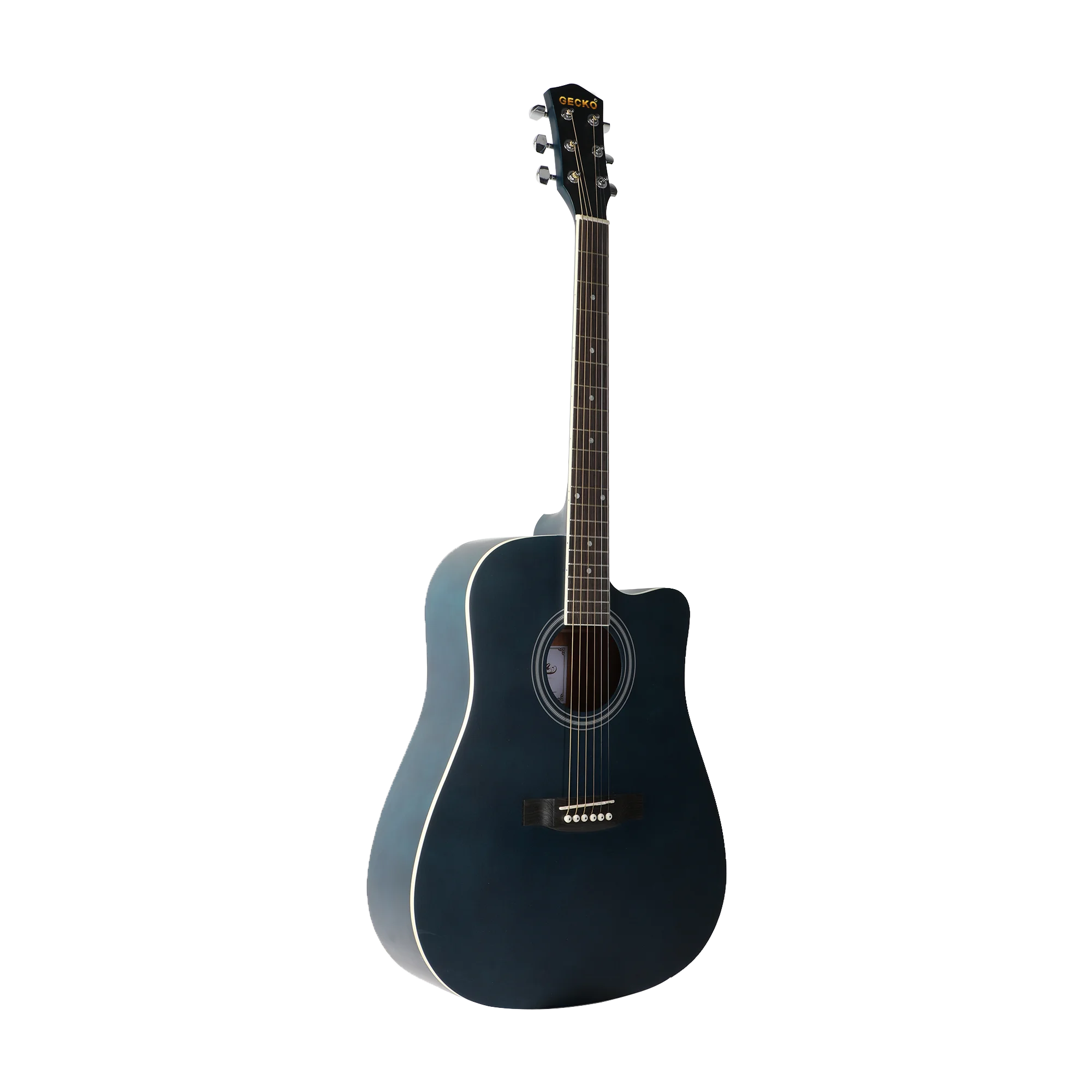 Gecko factory Made High quality hot sale Linden wood 41 inches blue acoustic guitar for sale