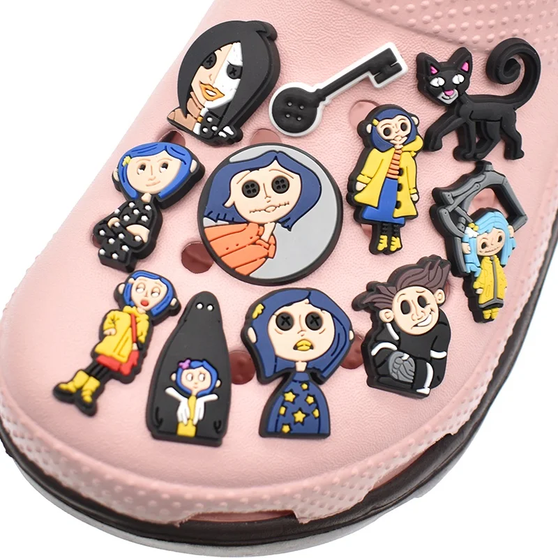 Coraline shoe charms thriller animated Movie croc charms coraline
