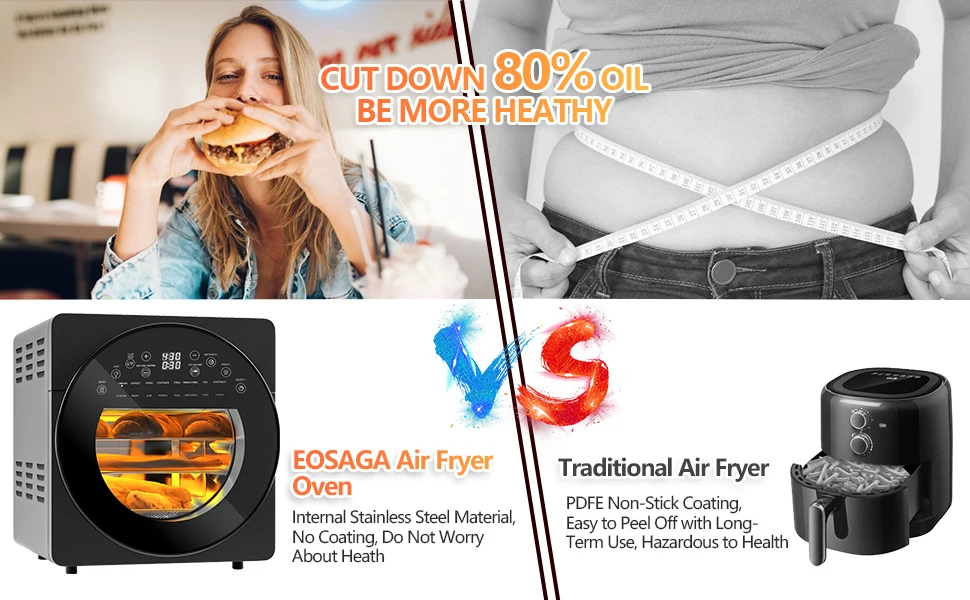 14L Double Heating element Air Fryer Oven Without Oil As seen on TV