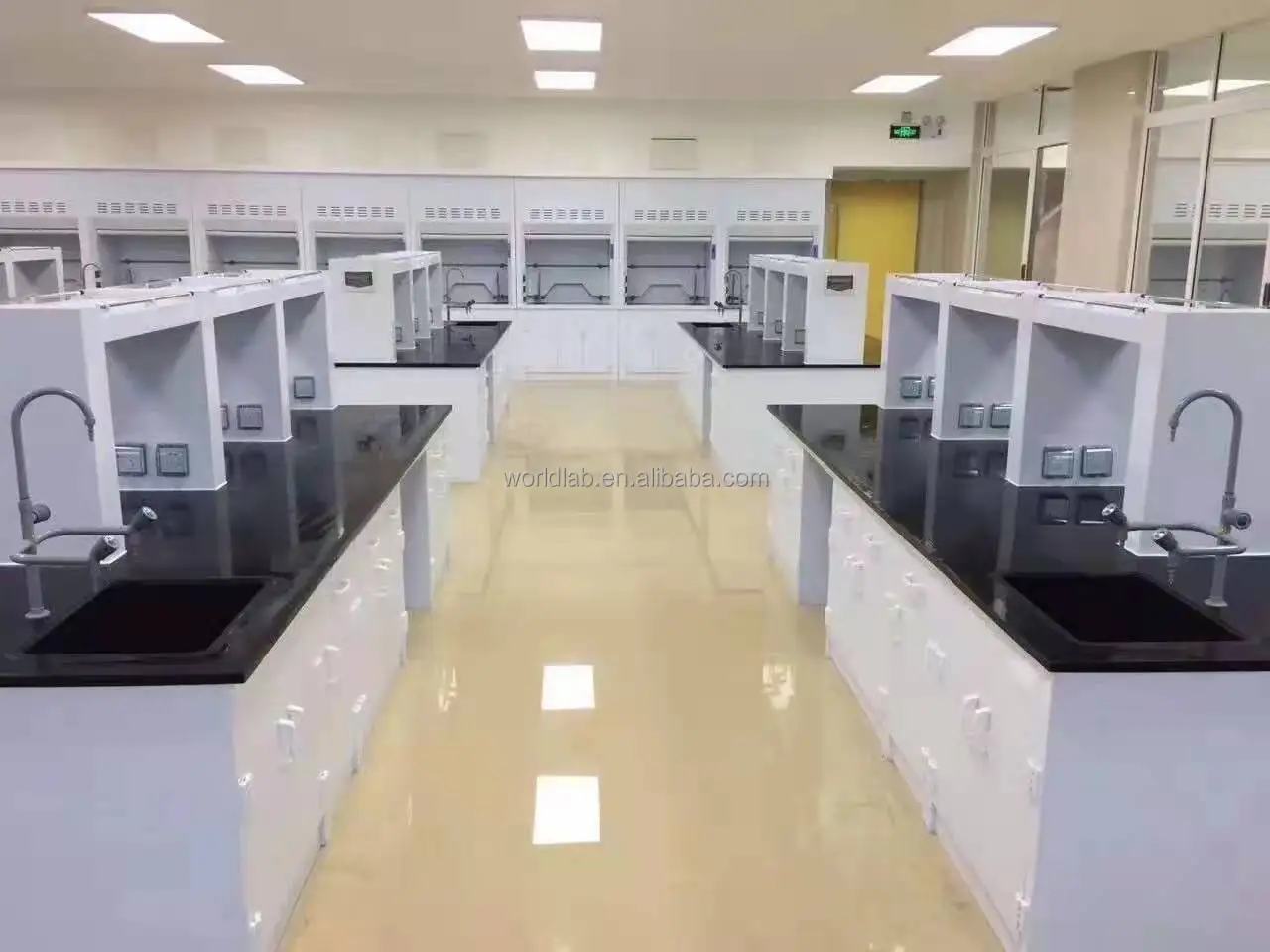 Strong acid and alkali resistant laboratory furniture cabinets PP material experimental table