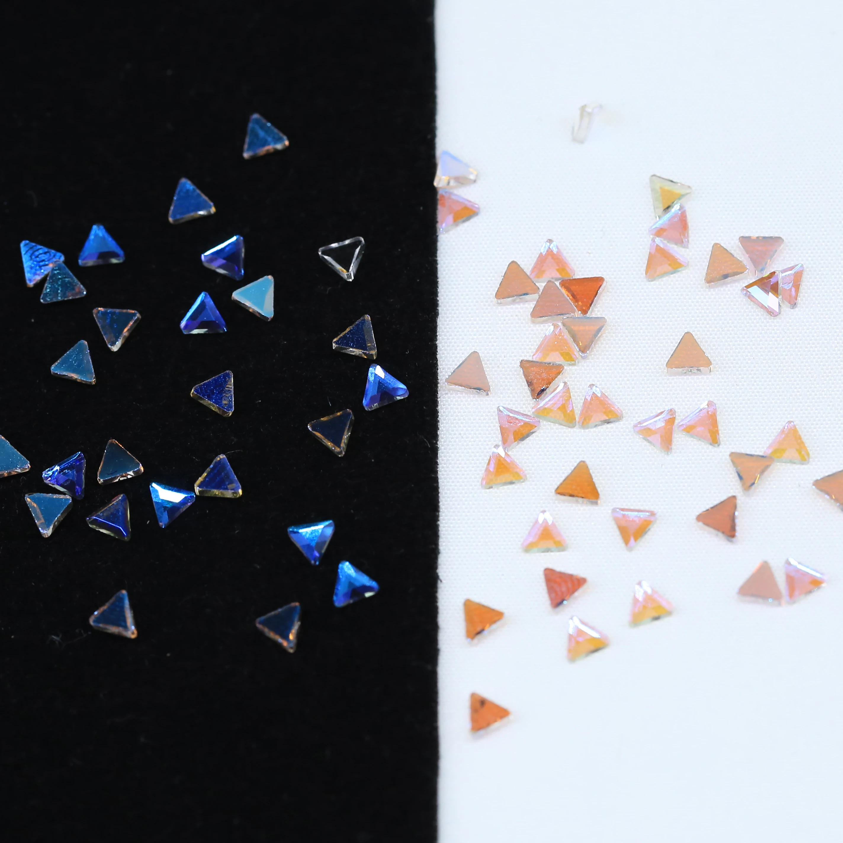 WHATSTONE Wholesale Triangle Shape 3mm Bling Bling Nail Art Glass Rhinestones Embellishments For Nail Stickers Diy 3D Manicure