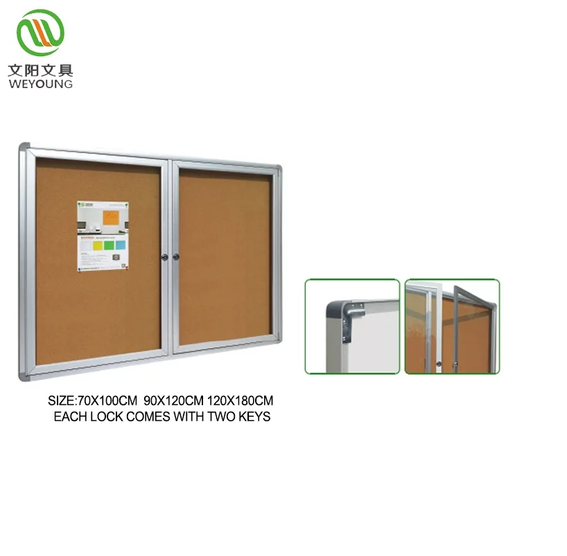 Customized Aluminum Frame Wall Decorative Wooden Cork Pin Notice Bulletin Board