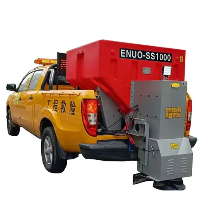 Commercial truck salt spreader for ice melt