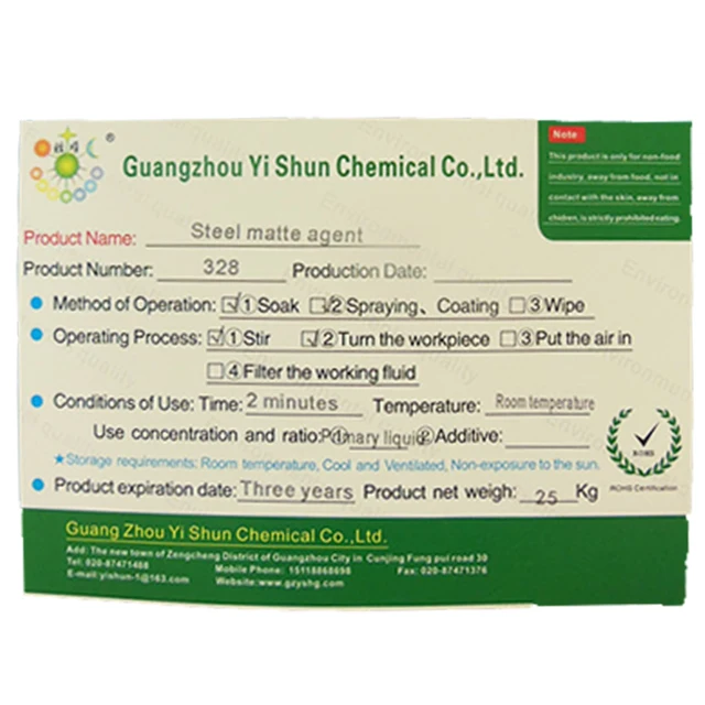 Environmental protection matte for steel