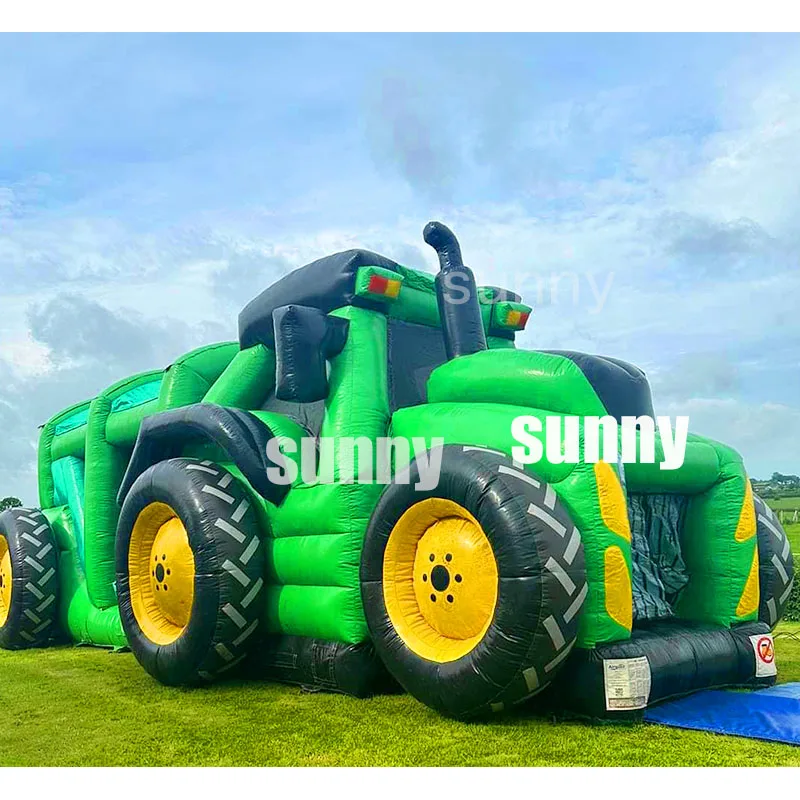 Открытый надувной ПВХ грузовик трактор для прыжков на батуте комбинация надувные игровые препятствия для горячей продажи Аренда