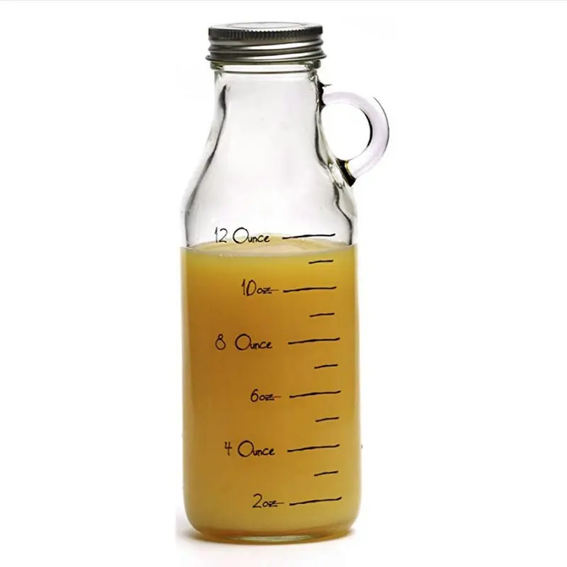 Avertan xuzhou wholesale empty custom drinking yogurt 1000ml 2 liter glass milk tea bottle with straw