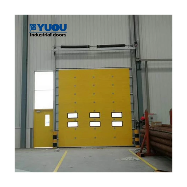 Factory Direct Sale Industrial Doors Vertical Lift Thermal Insulation Remote Control Sectional Door for Workshop and Warehouses
