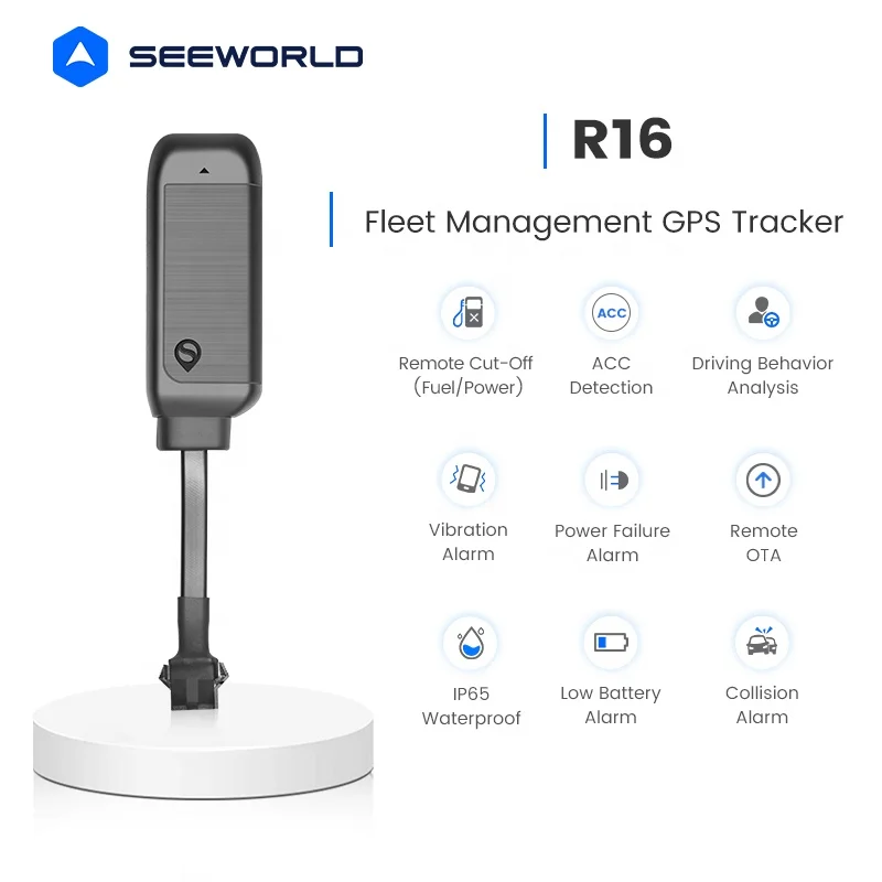 SEEWORLD R16 Multiple Vehicle Geo-fence Gps Tracking Device For Car Anti-theft No Monthly Fee