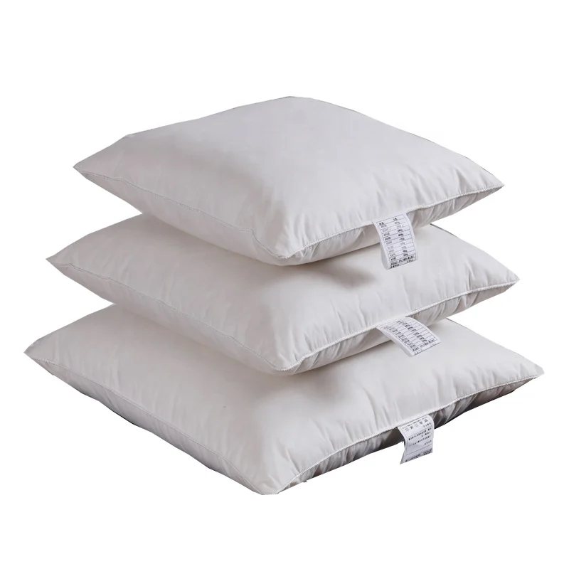 home textiles white soft polyester washable fiber square cushion Pillow Insert inner with law label for Restaurant Hotel