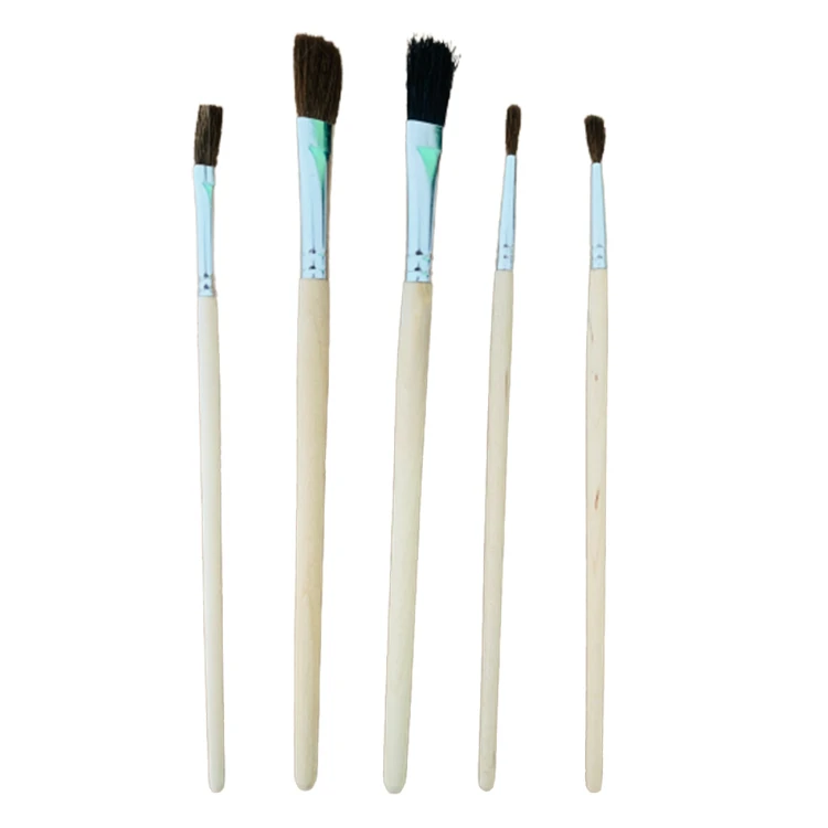 Hot Selling Artist Oil Painting Brushes Art Bristle Hair Brush Supplier
