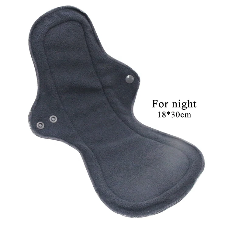 Absorbent lady cloth menstrual pad  Reusable washable bamboo fleece reusable women sanitary napkin cloth