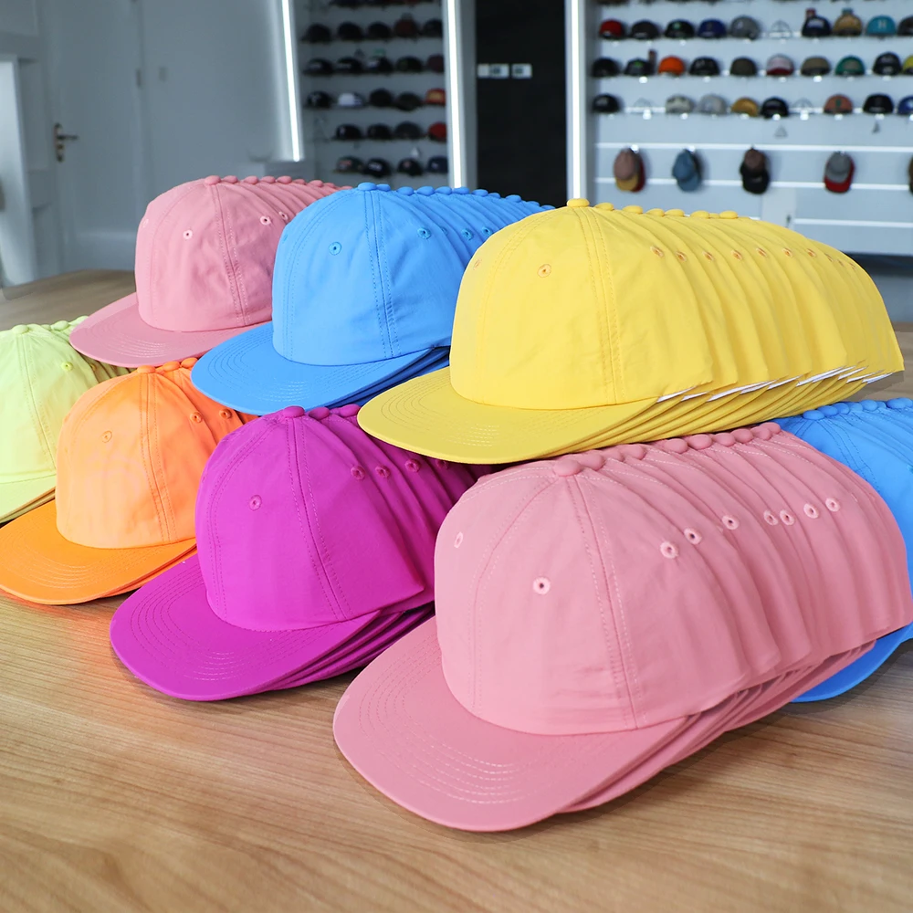 blank 6 panel snapback hat hip hop cap wholesale embroidery logo custom streetwear polyester unstructured snapback cap