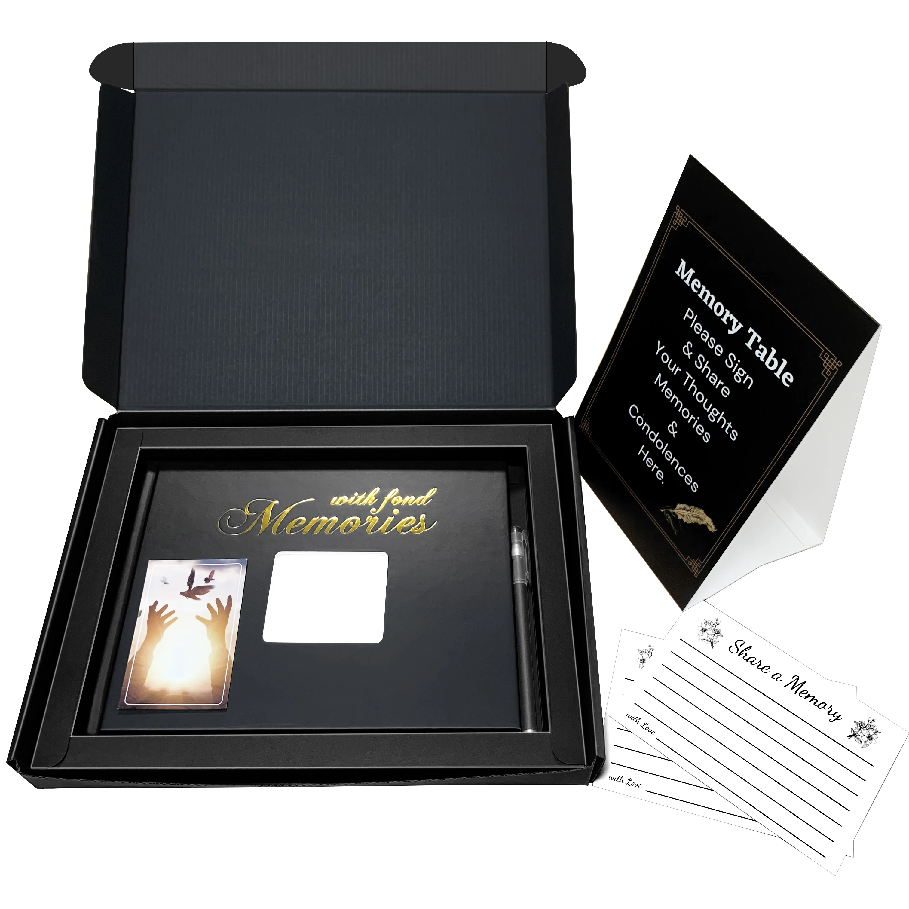 SM-JZ052  good quality custom-made funeral register book funeral guest book for condolence remembrance