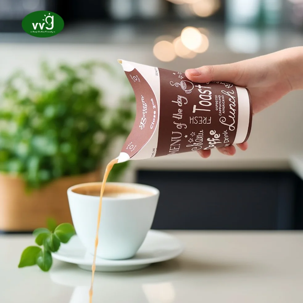 VVG Одноразовая бумажная чашка с двойными стенками от производителя для кофе молока чая чашка-бабочка горячий напиток утолщенный нагрев крышками