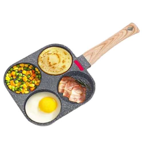 Factory Price Frying Pan Children Dinnerware With Wooden Handle For Wholesale Kitchen Pan with Wood Handle for Induction Stove