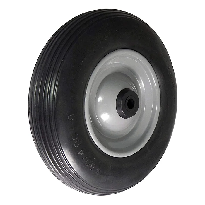 Сменное колесо против плоских ребристых колес для тачки 16 дюймов без плоских шин 4,00-8 полиуретановая шина 400x100 непрокалываемая шина