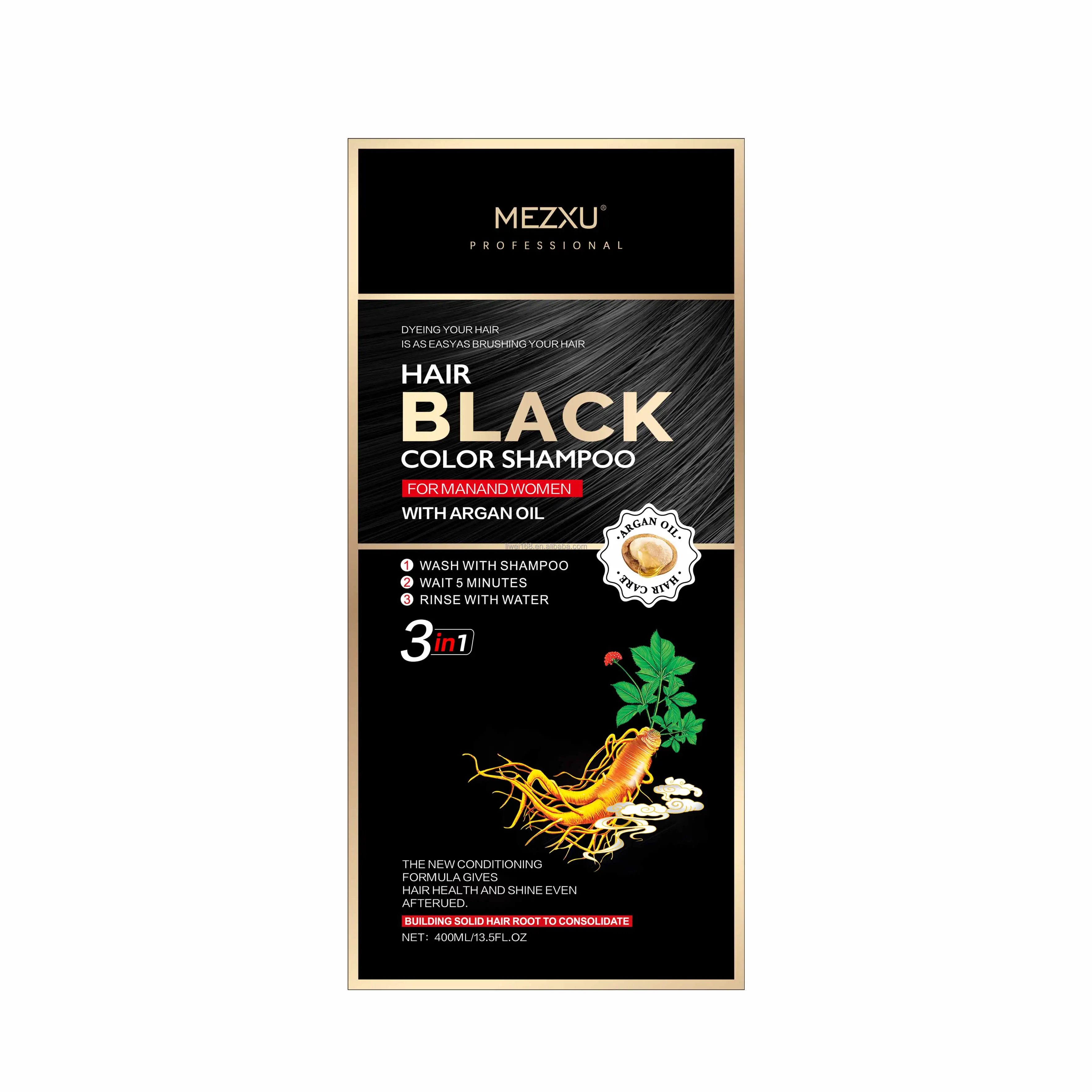 New Arrival Fast Black Hair Dye Shampoo 3 In 1 Hair Dye Color Semi-Permanent Semi Permanent Hair Dye Color Wholesale