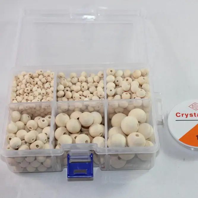 Multi-size Natural Wood Bead Eco-friendly Wooden Spacer Beads Bracelet Jewelry Making Accessories