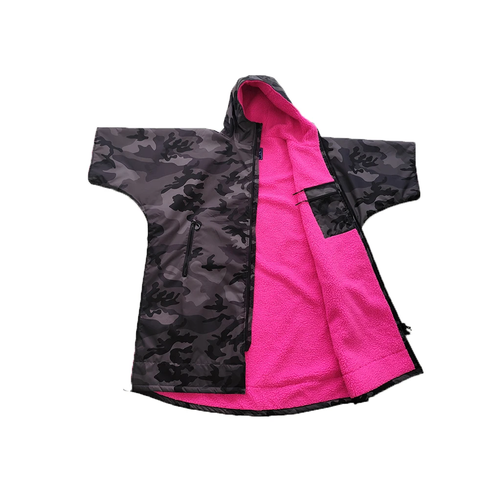 Eastsunshine Changing Towel Robe with logo custom Hooded Surf Poncho Blanket Towels with Front Pocket for Swimming Quick Dry