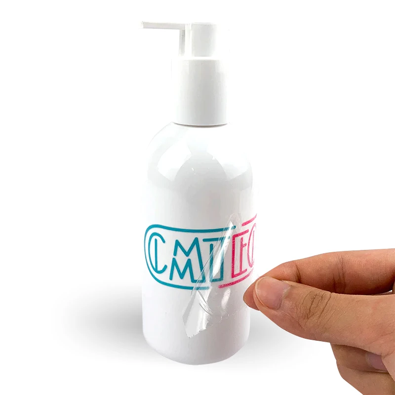 Custom Transparent Waterproof UV Brand Logo Printing Package Name Wholesale Lip Gloss Tube Private Transfer Label Sticker