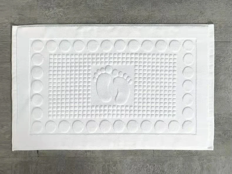 100% Cotton Luxury Hot Selling Customized Bathroom Jacquard bath mat cotton