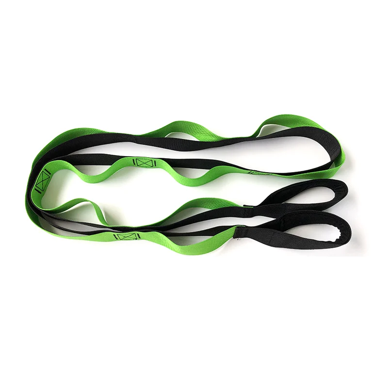 Yoga Stretch Out Strap Nylon Stretching Strap With 8/10/12 Loops Stretch Strap Yoga Strap Stretch OEM Customized Logo