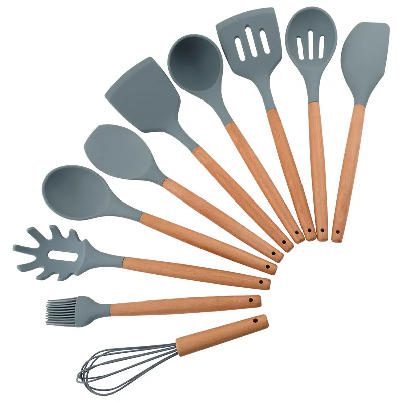 Qimeng Amazon Top Seller Cocina 10 Pcs Silicone Kitchen Utensil Set Food Grade Silicone Kitchen Utensil Sets