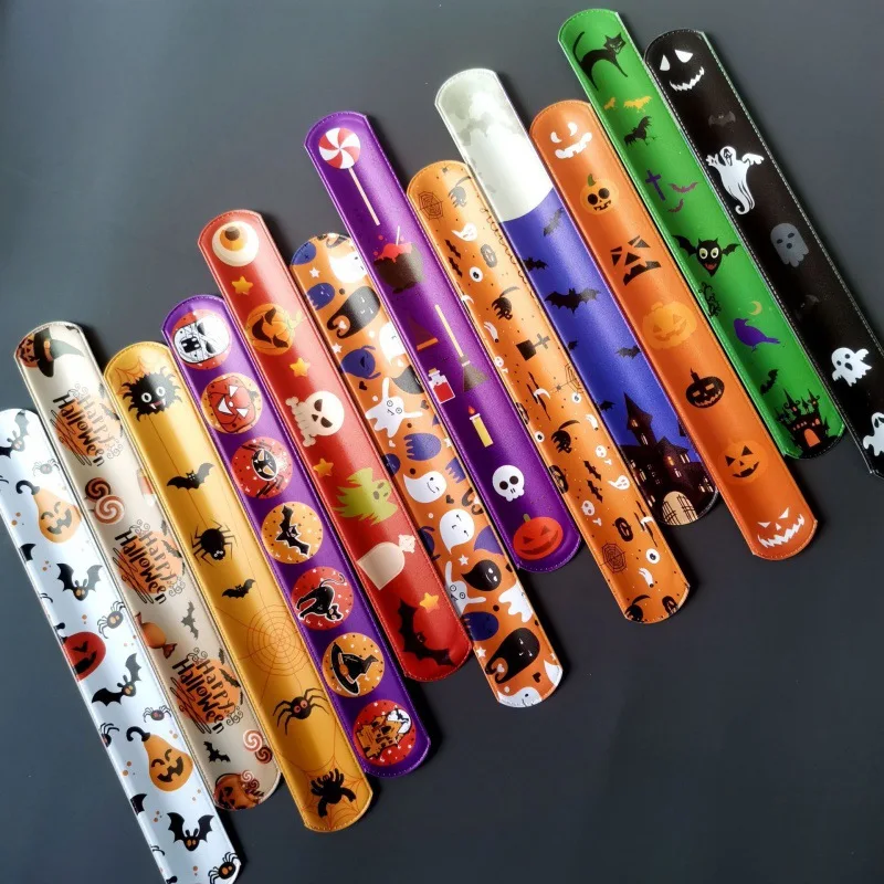 Hot Selling Logo Pattern Printed Festival Activity Silicone Colorful Kids Reflective Animal Slap Bracelets Bands