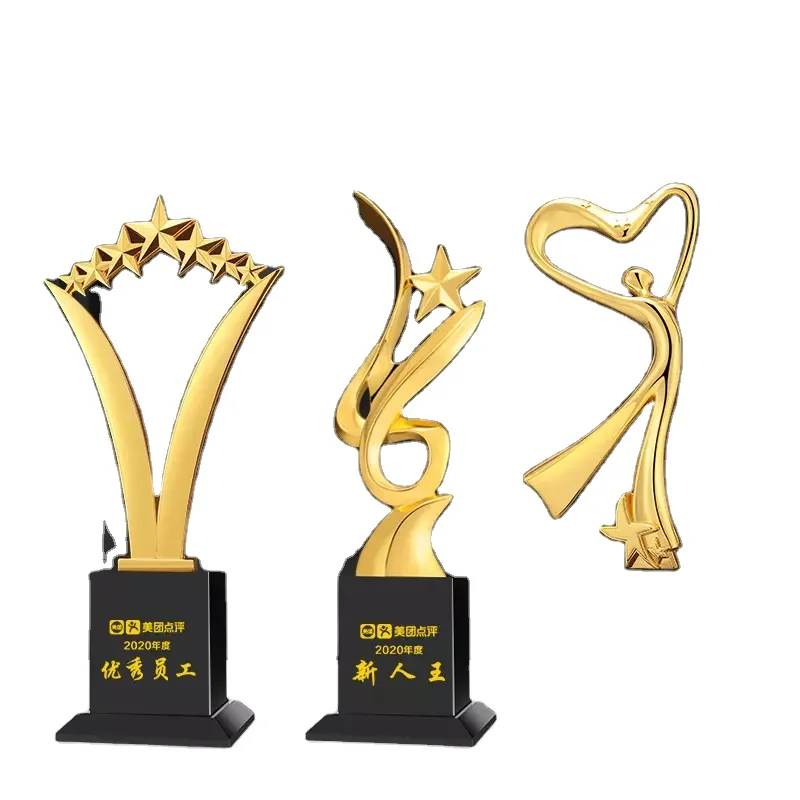 In Stock Trophies and Medals Custom Use Mini Star Football Basketball Metal Award Trophy Zinc Alloy Trophy Cup