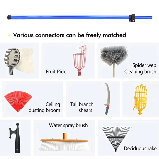 Light Weight Customized Aluminium Telescopic Multi-purpose Pole