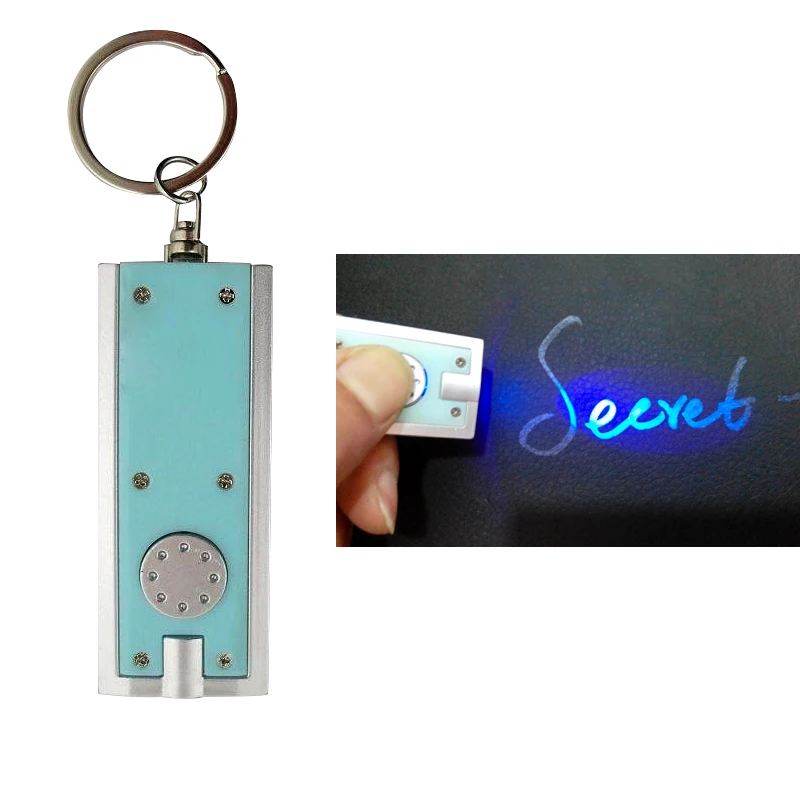 Hot Selling 395nm Mini UV Keychain Light Batteries Included UV Key Ring Light Torch