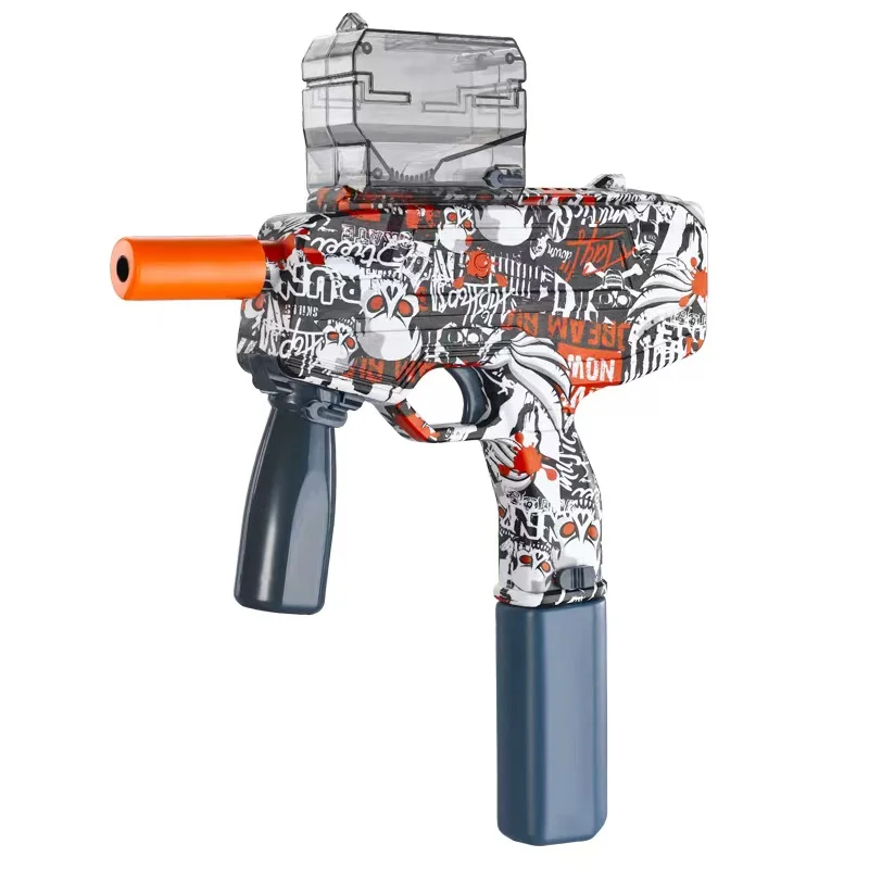 MP9 Amazon Hot Outdoor Shooting Games Automatic Gel Ball Blaster MP9 with 5000 Gel Balls Electric Water Bullet Gun