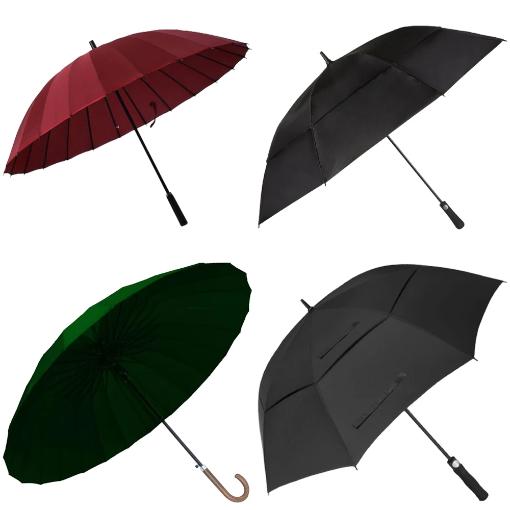 Promotion Gifts Business Straight Large,Size Umbrellas Double Canopy Black Red Grey Golf Umbrella Custom with Logo Prints/