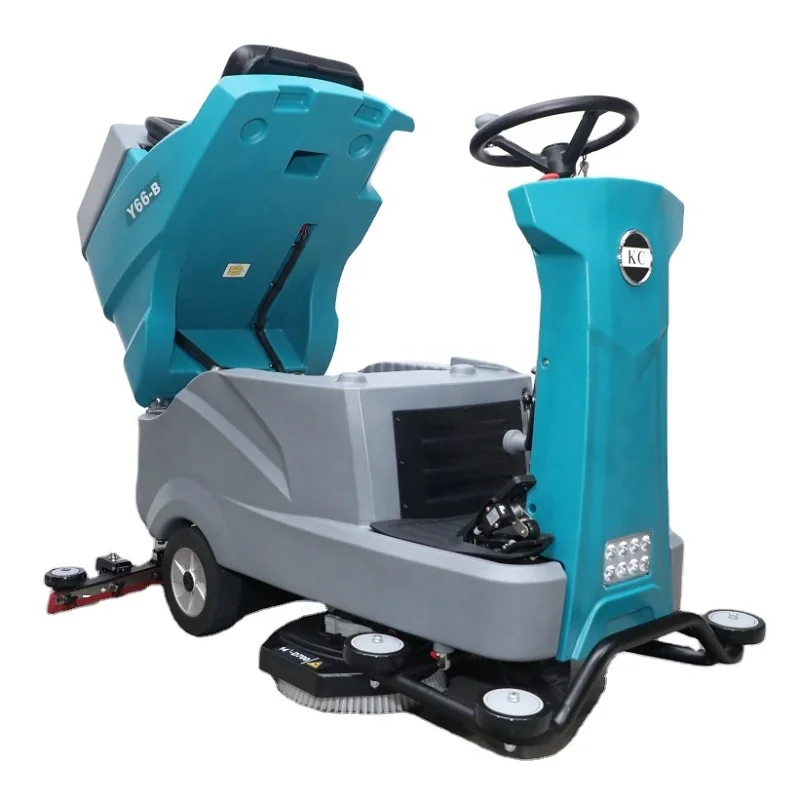 110V lower-noise battery chargers type factory playground school wooden robot floor washing cleaning machine dryer with seat