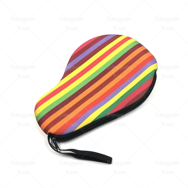 Neoprene Table Tennis Racket Cover Ping-pong Paddle Carry Bag Pouch Zipper Neoprene Bag