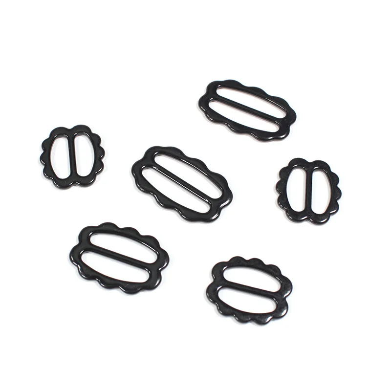 Underwear accessories bra buckles nylon coated iron bra adjuster nickle free rings and sliders