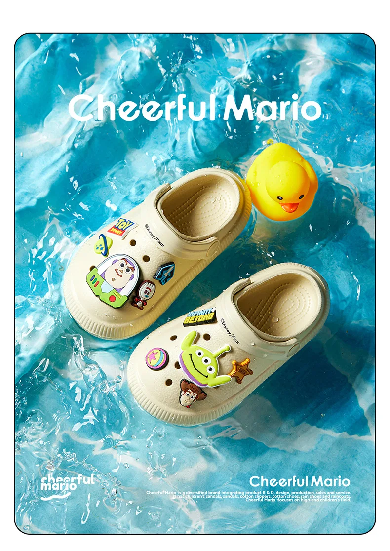 New Design EVA Hole Non-Slip KIDS Clogs  Summer Outdoor Cute Cartoon Beach Sandals  Shoes for  Boys  and Girls