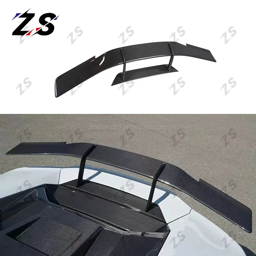 ZS для Lamborghini Huracan LP610 LP580 EVO 2014-2019 Модернизированный автозапчасти N стиль карбоновый задний спойлер Крылья автомобильный
