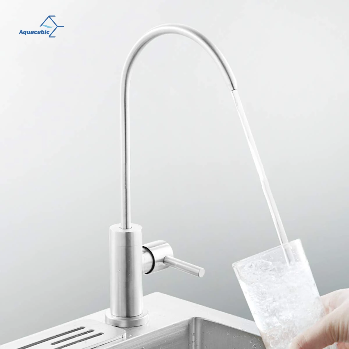 Water Filter Faucet 100% Lead-Free Drinking Water Faucet Lengthened Threaded Rod Fits Most Kitchen Countertop