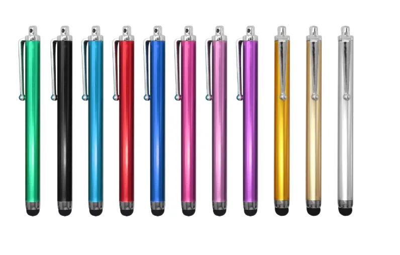 Очень дешевый мини-Стилус с резиновым наконечником для экрана смартфона, металлический стилус без запаса